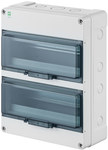 HERMETICA surface-mounted distribution board 2x12+2 modules PE+N smoke door IP65 1000V DC PV