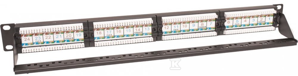 Panel kategorii 5e 19" 1U 24xRJ45, UTP - CCAS-PA5E-24UTP