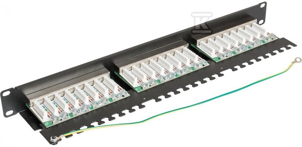 5e kategóriás FTP panel 19" 1U, 24xRJ45 - CCAS-PA5E-24STP-O-2