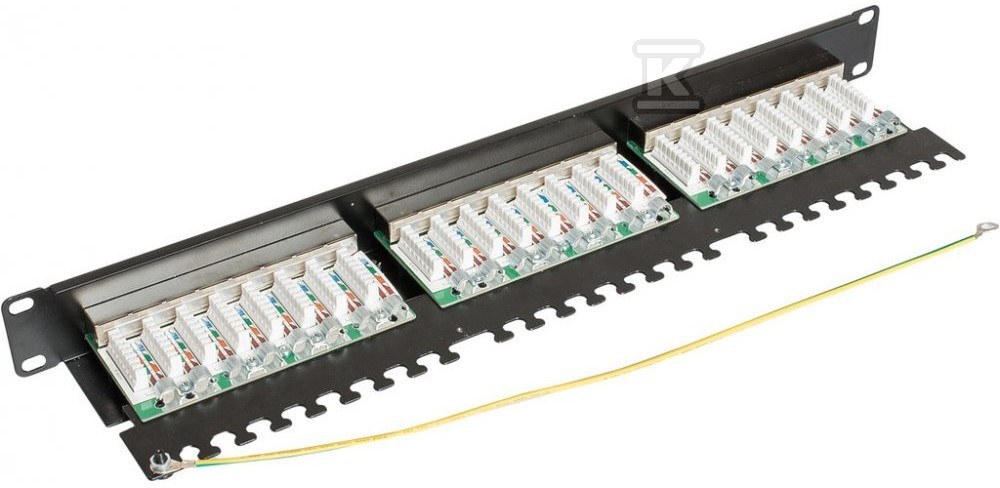 6. kategória FTP panel 19" 1U, 24xRJ45 - CCAS-PA6-24STP-O-2