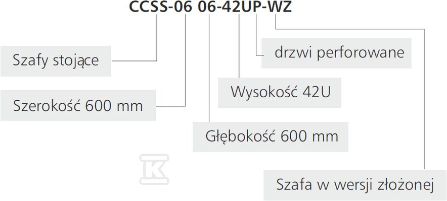 Шафа розподільна 19"42У 600*600*2055 - CCSS-0606-42U