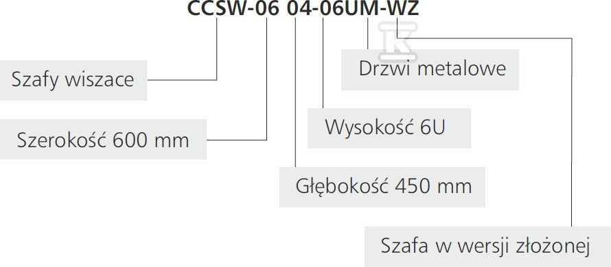 Zidni ormar 19" 12U 600x450 - CCSW-0604-12U