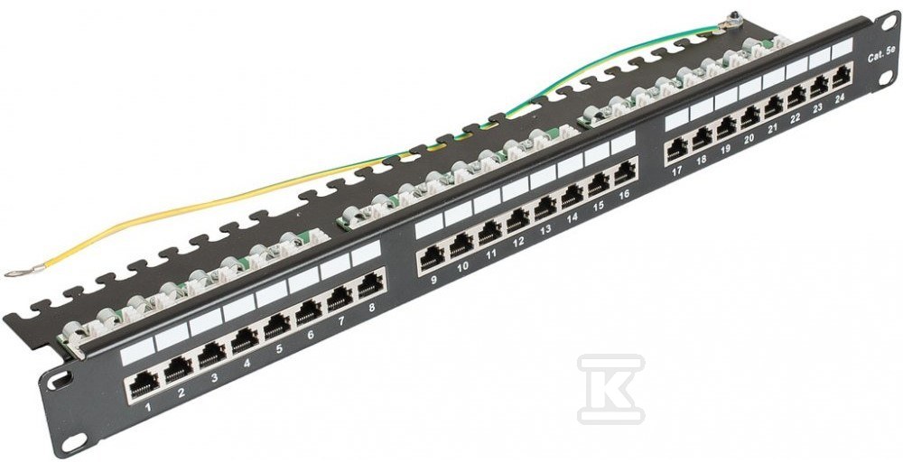 5e kategóriás FTP panel 19" 1U, 24xRJ45 - CCAS-PA5E-24STP-O-2