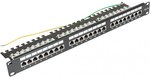 Kategorie 5e FTP-Panel 19" 1HE, 24xRJ45 mit Regal