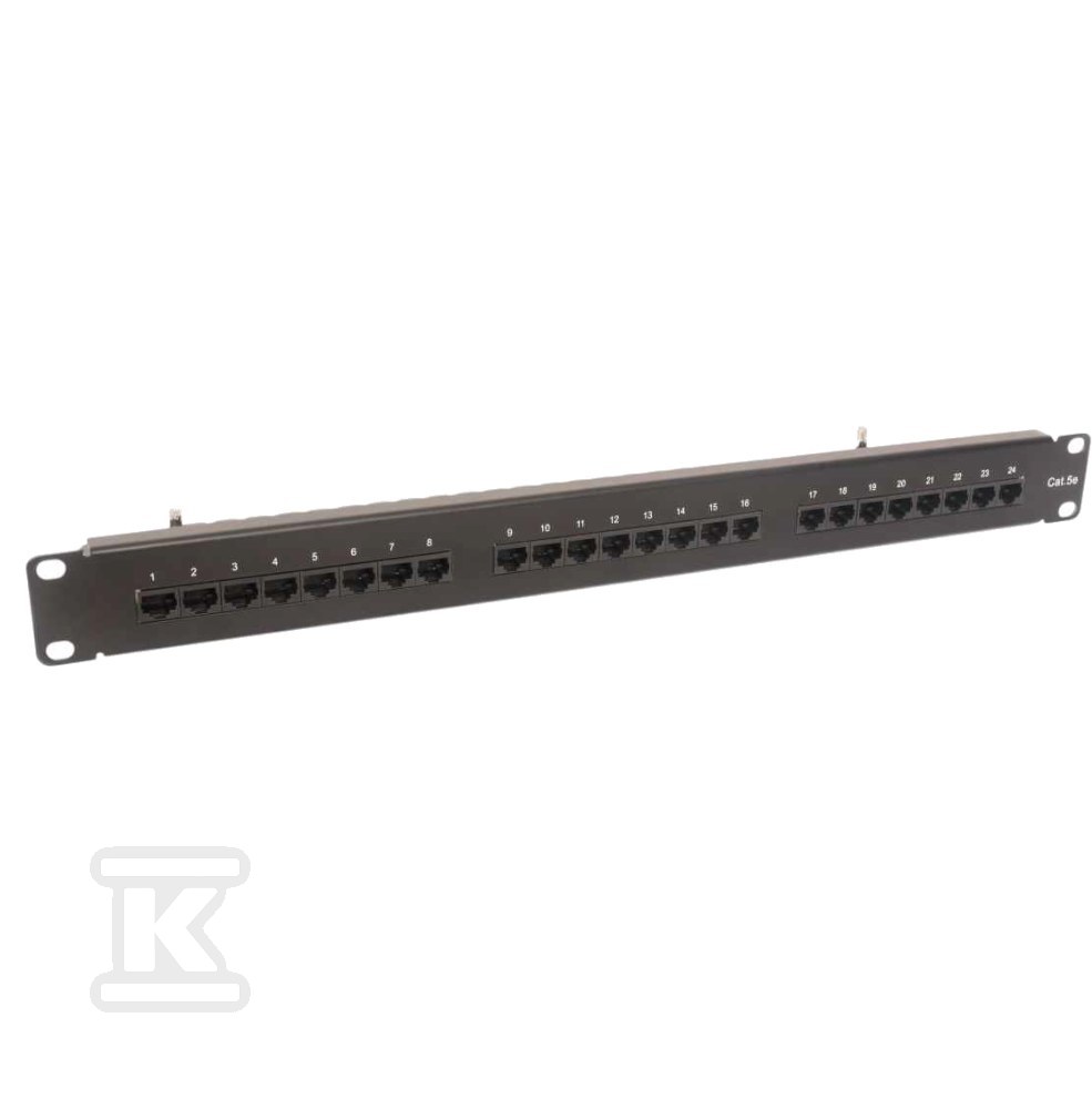 Panel kategorije 5e 19" 1U 24xRJ45, - CCAS-PA5E-24UTP-O