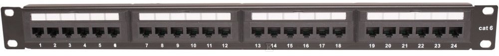 Panel kategorii 6 UTP 19" 1U, 24xRJ45 - CCAS-PA6-24UTP