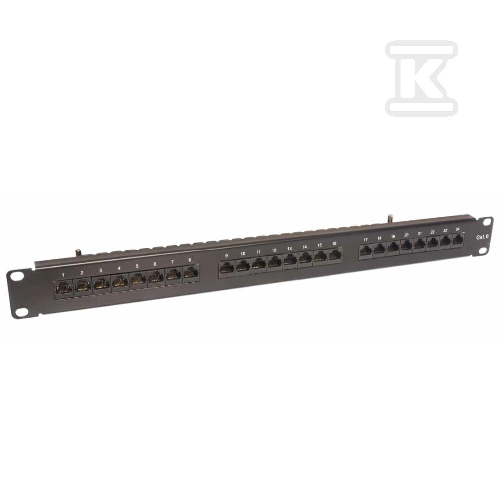 Panel kategorii 6 19" 1U 24xRJ45, UTP, - CCAS-PA6-24UTP-O