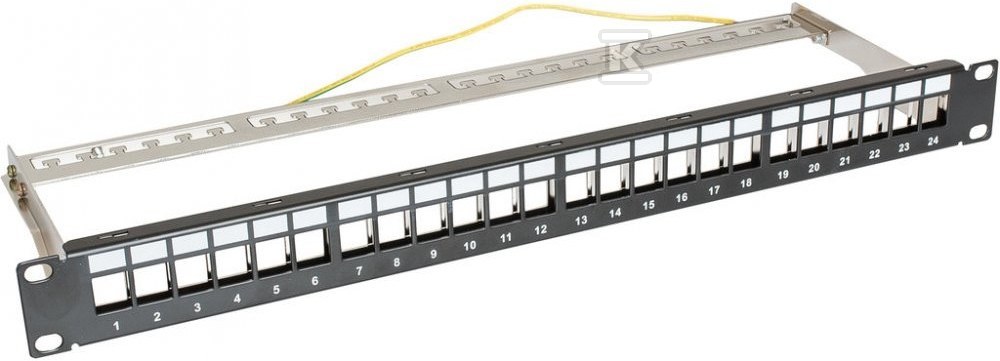 Panel niewyposażony 19" 1U 24 porty, - CCAS-PAEM-24