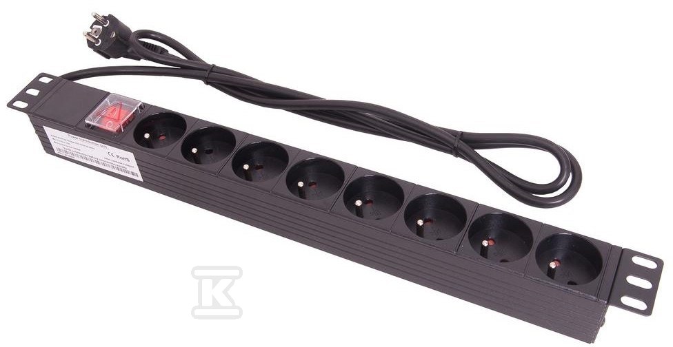 Power strip 8x230V, with switch - LZ1U8GW