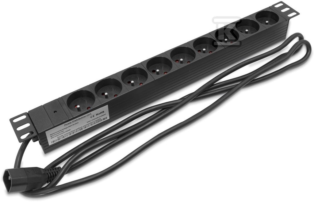 Power strip 19'' 9x230V C14 without - LZ1U9GBW-KC14