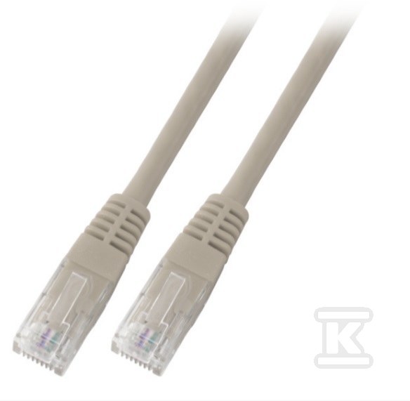 Patchcord RJ45 U/UTP kat. 5e PVC CCA - PC-5EUTPPVC-GY0.5