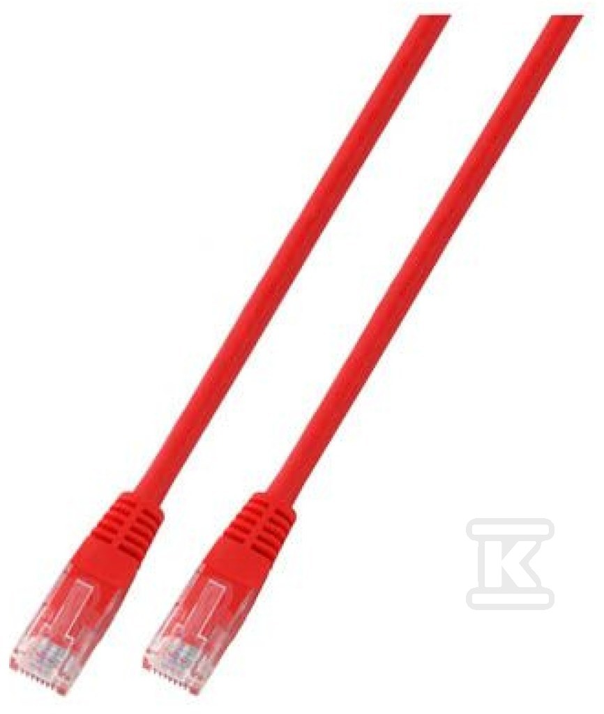 Patchcord RJ45 U/UTP kat. 5e PVC CCA - PC-5EUTPPVC-RD0.5