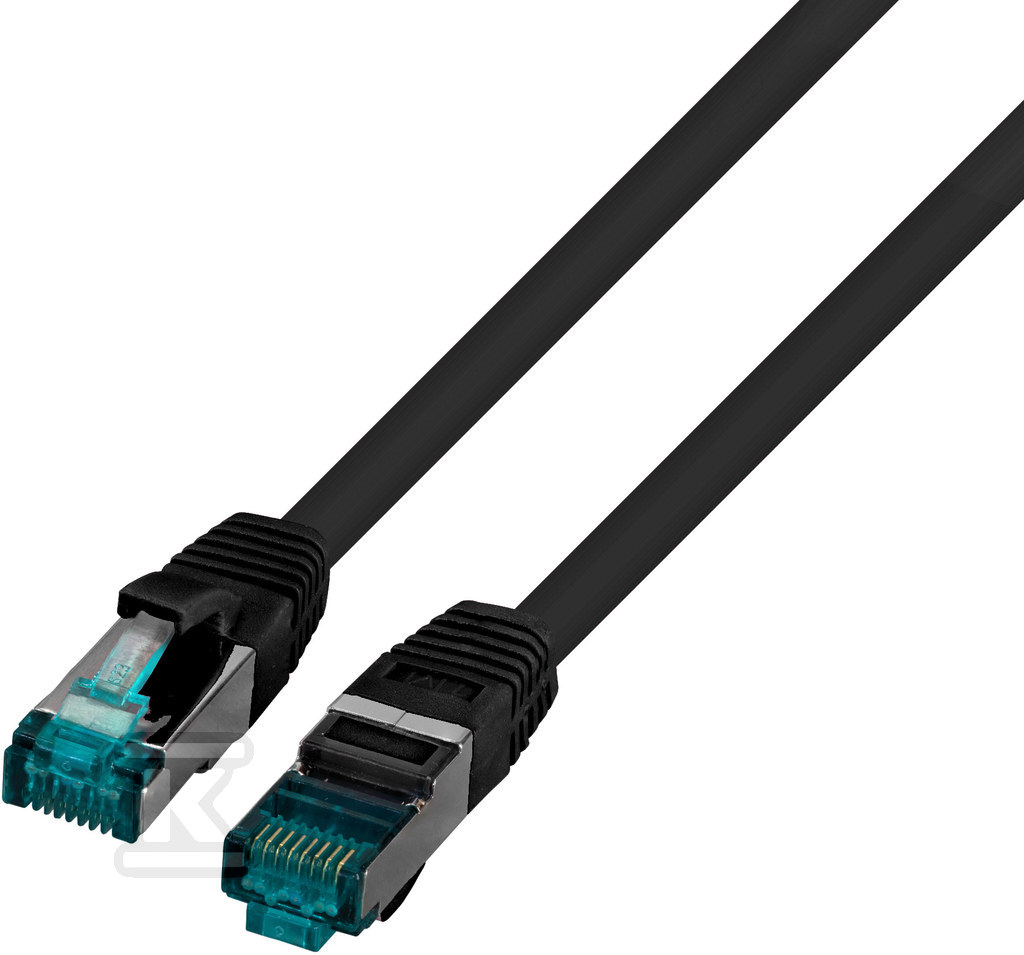 Patchcord RJ45 S/FTP kat. 6A LSZH - PC-6ASFTPLSZH-BK0.15