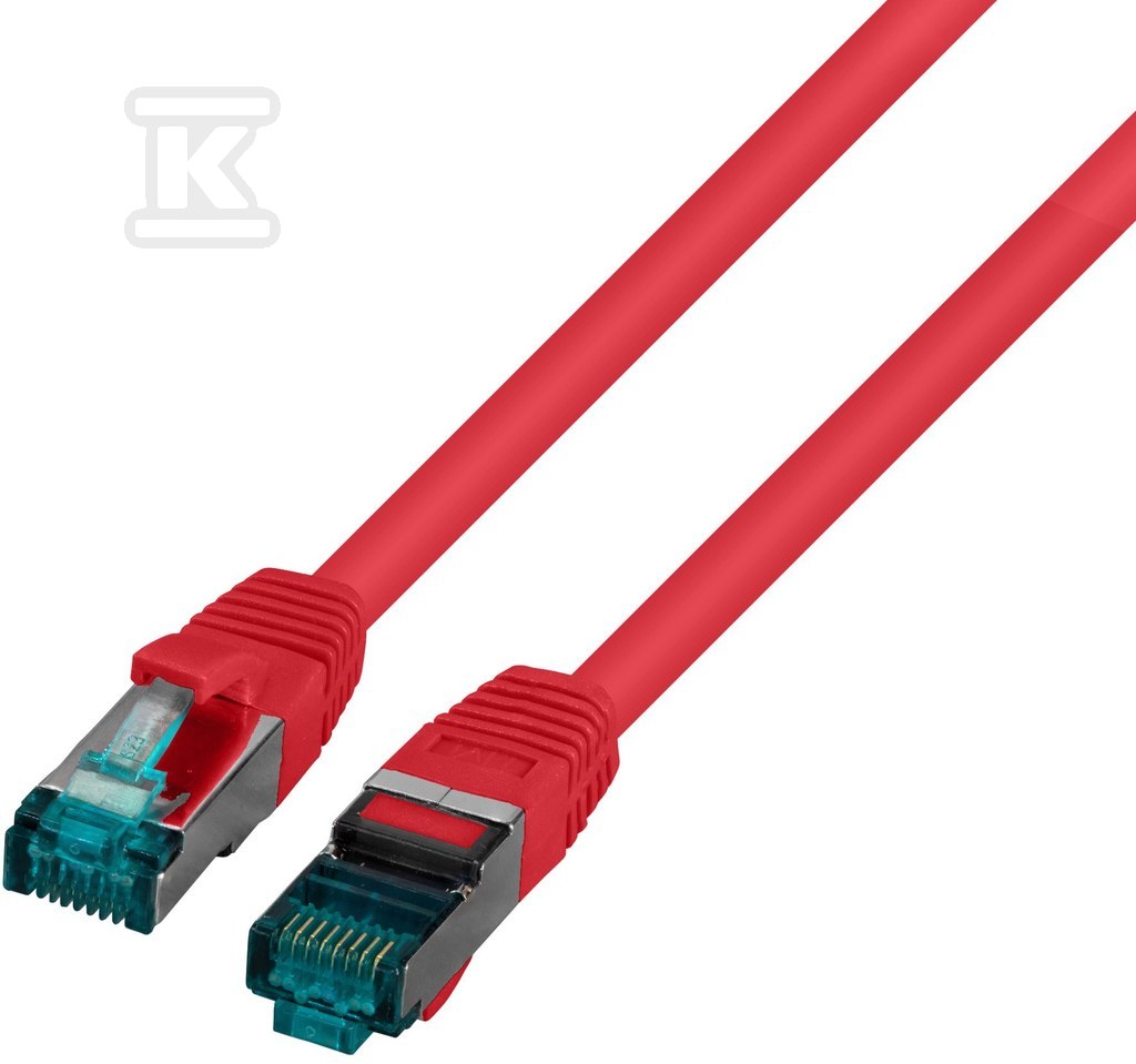 Patchcord RJ45 S/FTP cat. 6A LSZH red - PC-6ASFTPLSZH-RD0.15