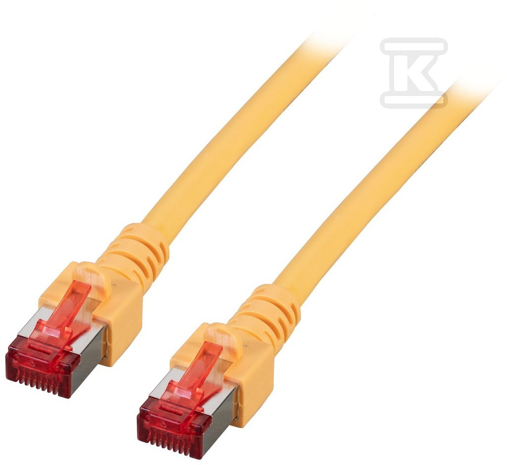 Patchcord RJ45 S/FTP kat. 6 LSZH żółty - PC-6SFTPLSZH-YE0.5