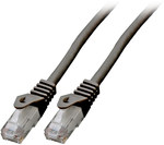 Patchcord RJ45 U/UTP kat. 6 LSZH CCA czarny 0,25m