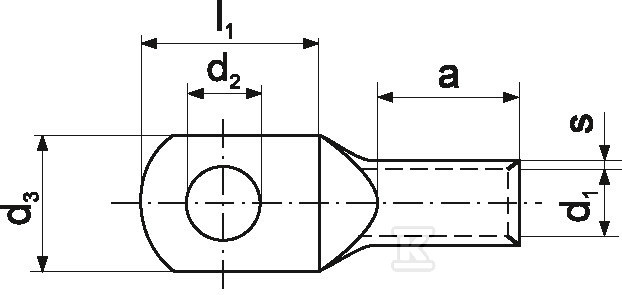 Alumínium csővég ARC 25/1 M8 - ARC_25/1