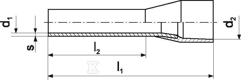 TE 6-18/100 ónozott érvéghüvely a DIN - TE_6-18/100