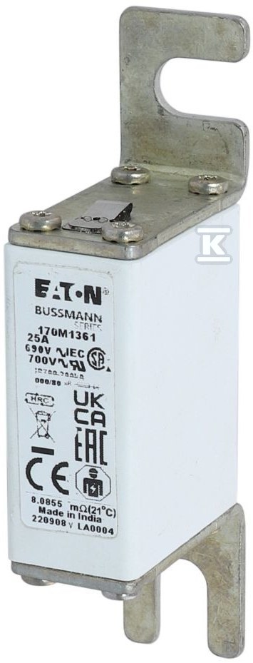 Wkładka szybka, 25 A, AC 690 V, DIN - 170M1361