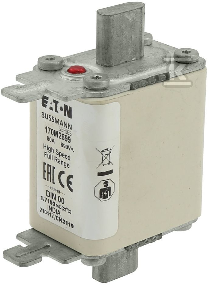 Wkładka szybka, 80 A, AC 690 V, DIN - 170M2699