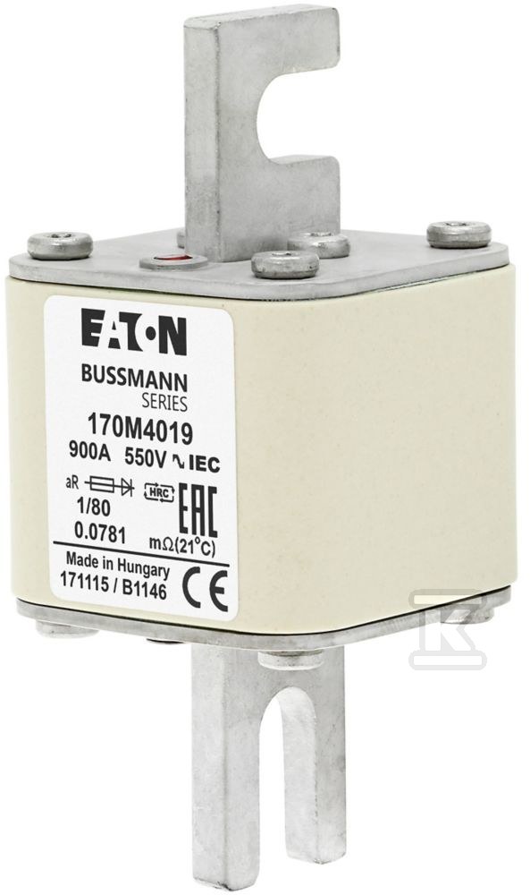 Wkładka szybka, 900 A, AC 550 V, DIN 1, - 170M4019