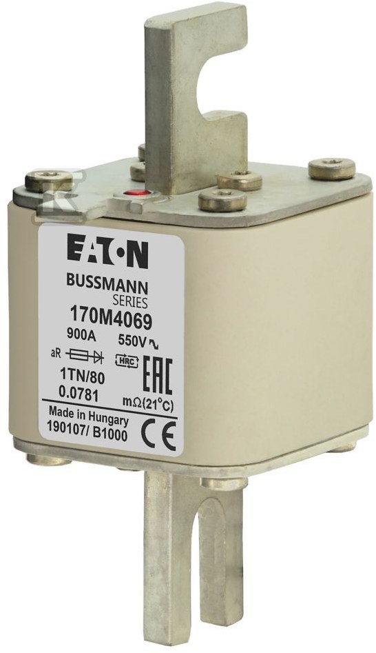Wkładka szybka, 900 A, AC 550 V, DIN 1, - 170M4069