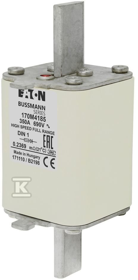 Wkładka szybka, 350 A, AC 690 V, DIN 1, - 170M4185