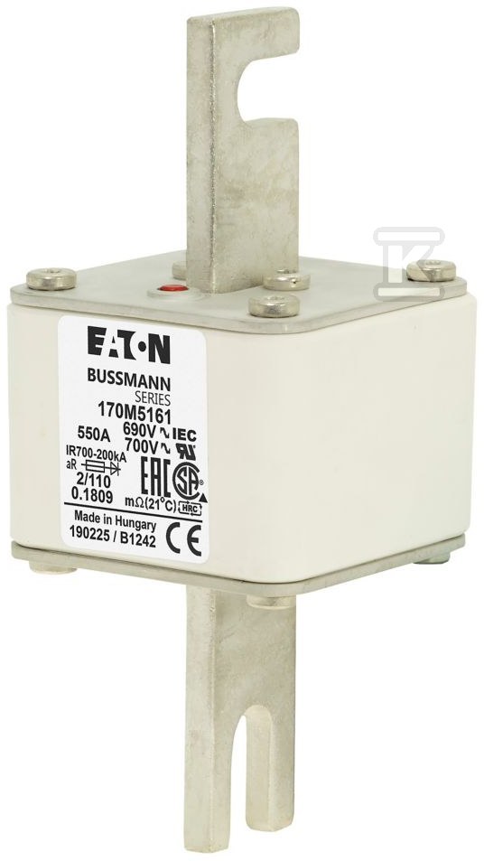 Wkładka szybka, 550 A, AC 690 V, DIN 2, - 170M5161