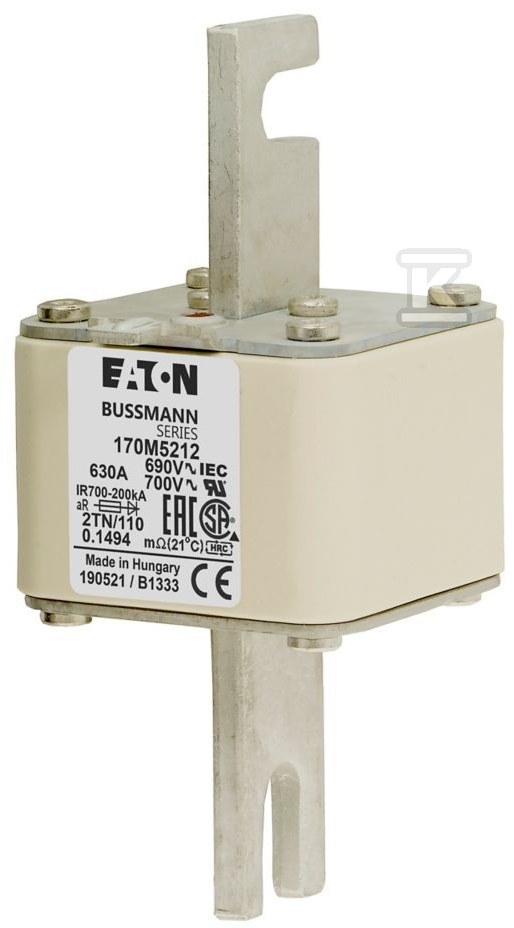 Wkładka szybka, 630 A, AC 690 V, DIN 2, - 170M5212