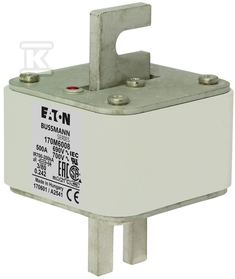 Wkładka szybka, 500 A, AC 690 V, DIN 3, - 170M6008