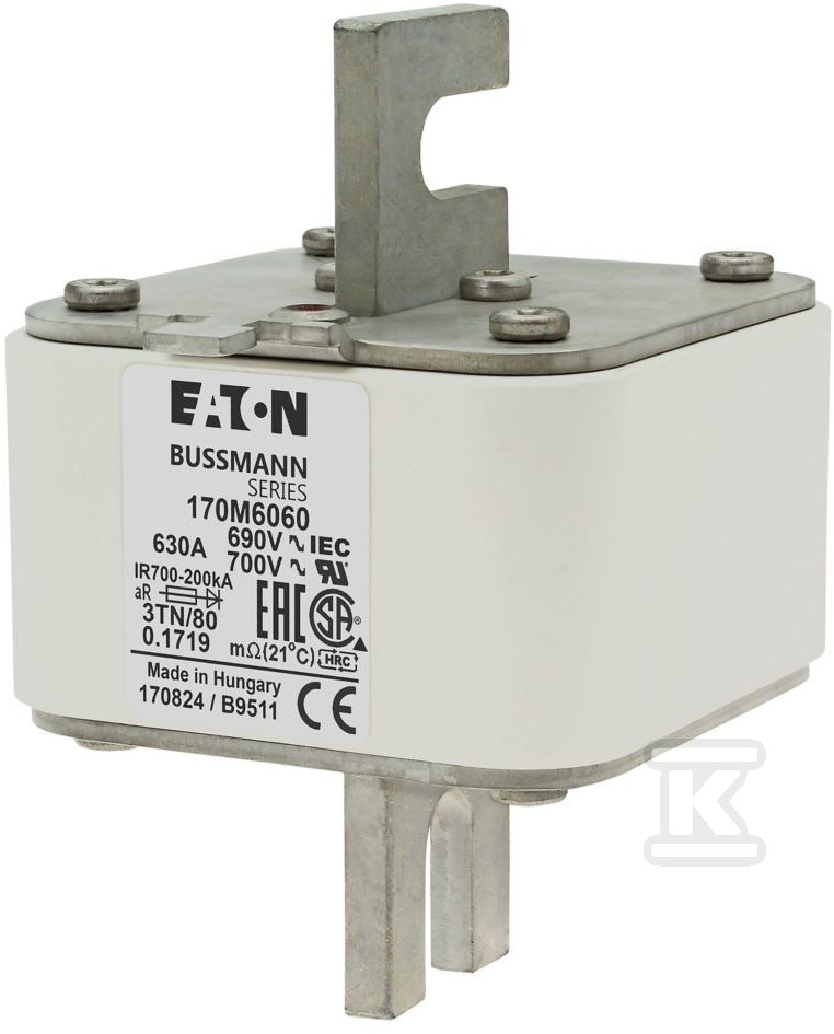Wkładka szybka, 630 A, AC 690 V, DIN 3, - 170M6060