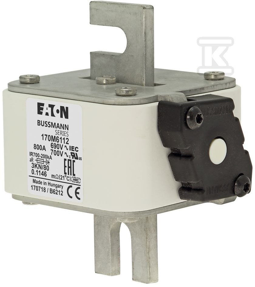 Wkładka szybka, 800 A, AC 690 V, DIN 3, - 170M6112