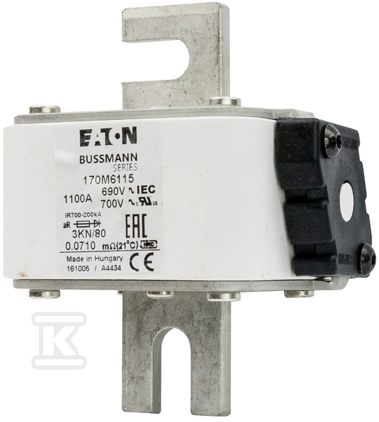 Wkładka szybka, 1100 A, AC 690 V, DIN - 170M6115