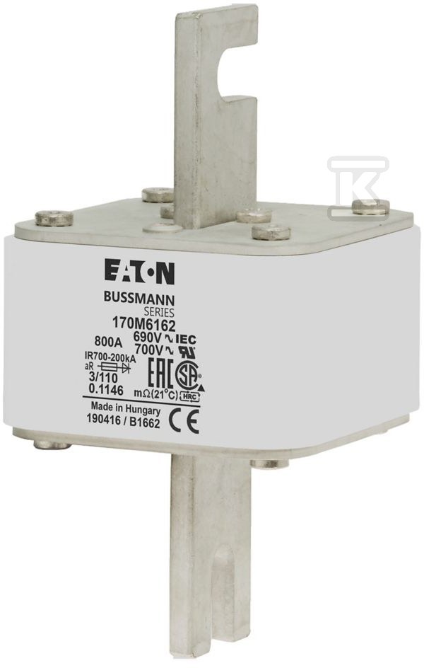 Wkładka szybka, 800 A, AC 690 V, DIN 3, - 170M6162