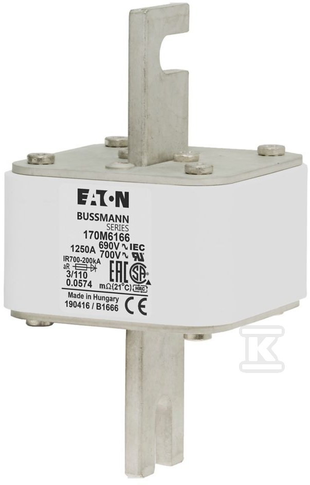 Wkładka szybka, 1250 A, AC 690 V, DIN - 170M6166