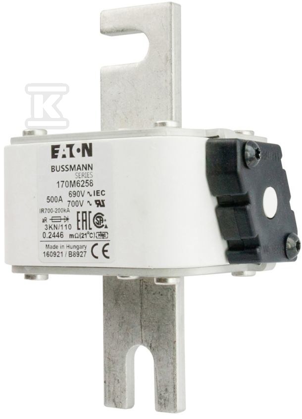 Wkładka szybka, 500 A, AC 690 V, DIN 3, - 170M6258