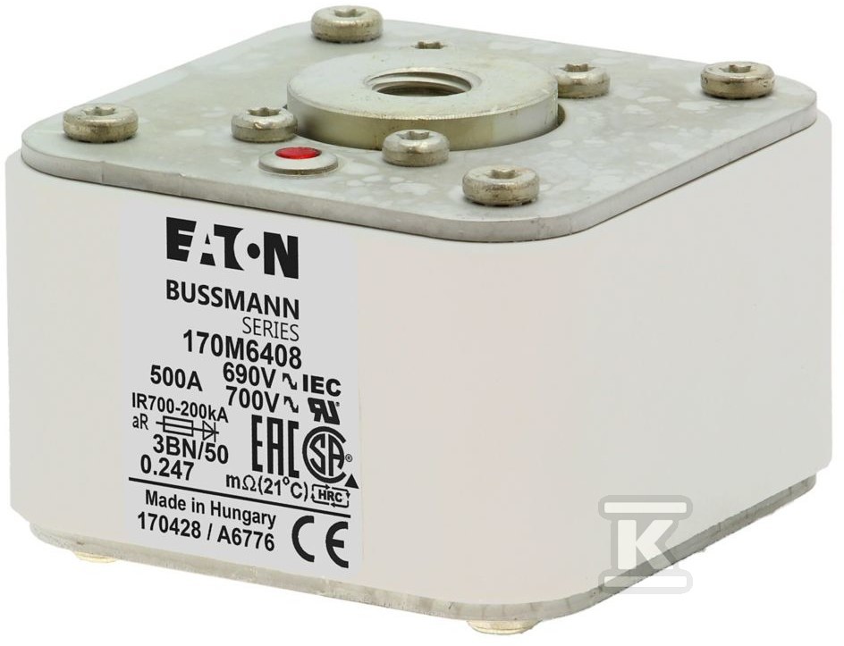 Wkładka szybka, 500 A, AC 690 V, - 170M6408