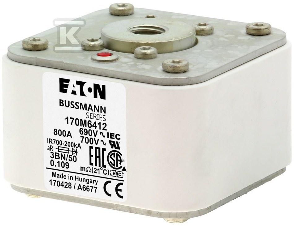 Wkładka szybka, 800 A, AC 690 V, - 170M6412
