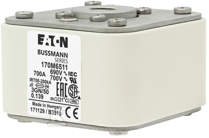 Wkładka szybka, 700 A, AC 690 V, - 170M6511