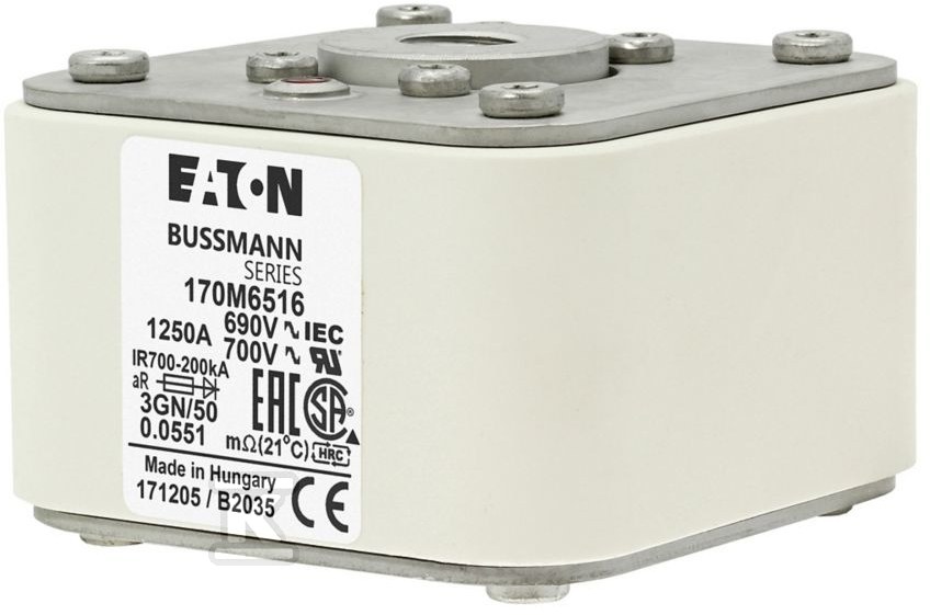 Wkładka szybka, 1250 A, AC 690 V, - 170M6516