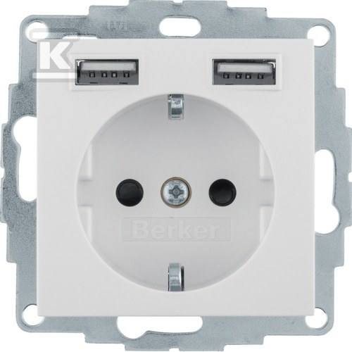 Gniazdo SCHUKO z gniazdem ładowania USB - 48038982