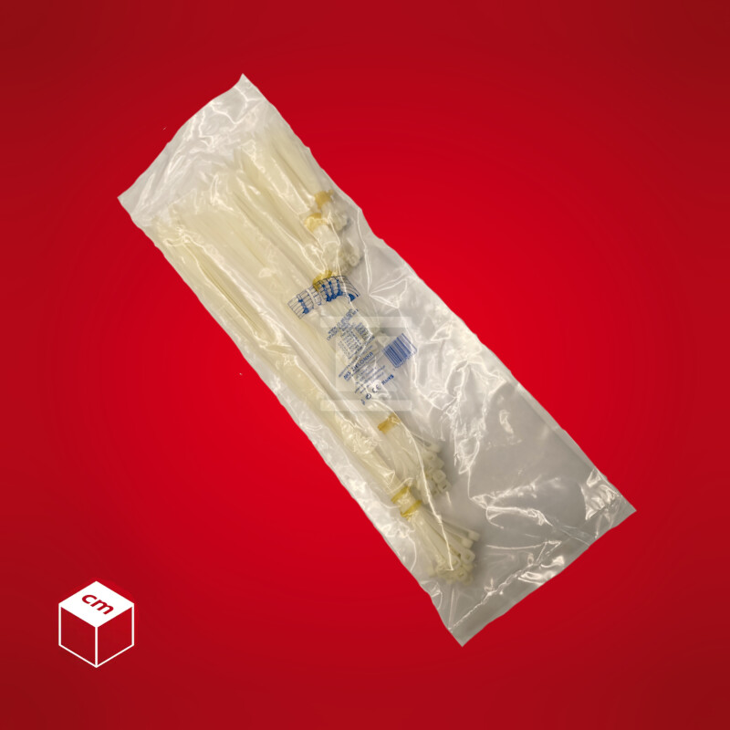 Opaski kablowe (CT) MIX PA-66 białe 100 - 222708
