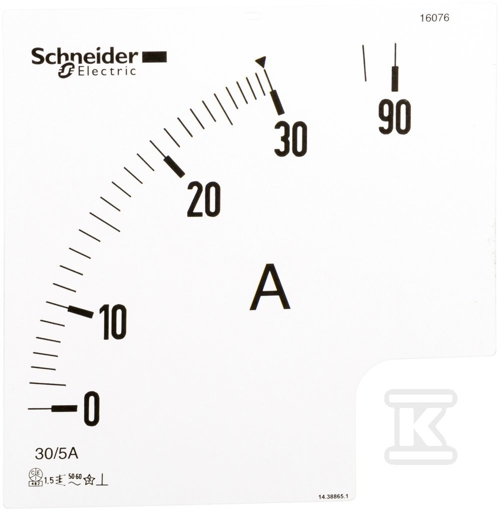 Skala do amperomierza 3In 96x96mm - 16077