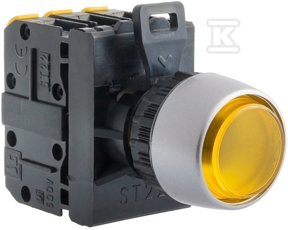 Кнопка виступаюча підсвічена біла 1 - ST22-WLB-10-24-BA9S\.