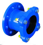 RK DN200 pipe and flange connector for steel, PVC, asbestos, PN16, for water, GJS-spherical cast iron