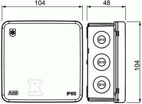 IP65 doboz 104X104 MM AP10 - AP10