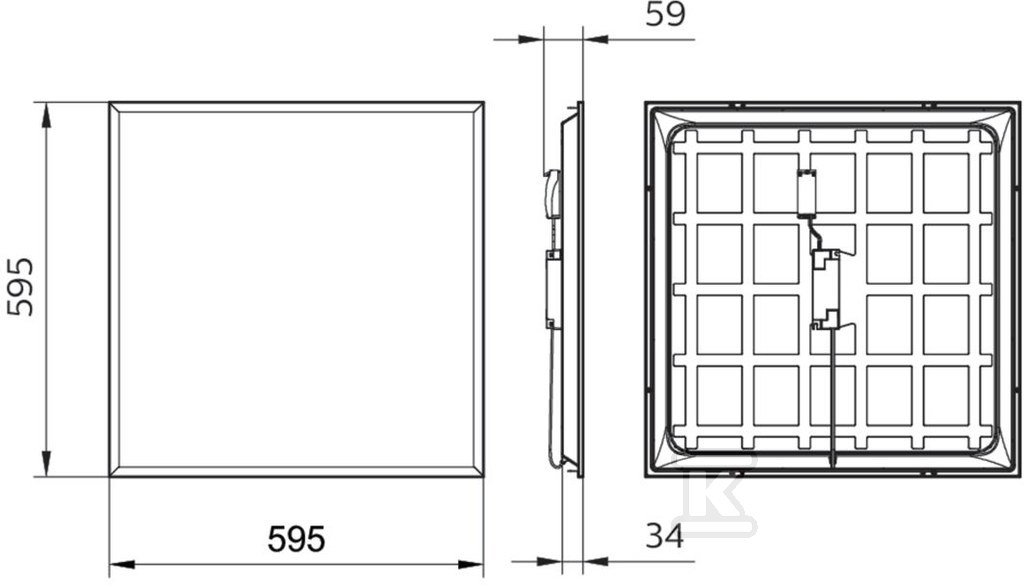 LED panel RC065B LED34S/840 PSU W60L60 - 911401885080