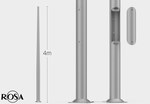 SAL-4-Aluminiummast, eloxiert aus C45-Edelstahl