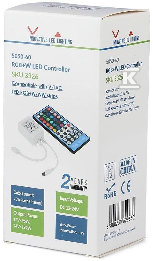 RGBV RGBV V-TAC VT-6129 Kontroler LED - 3326