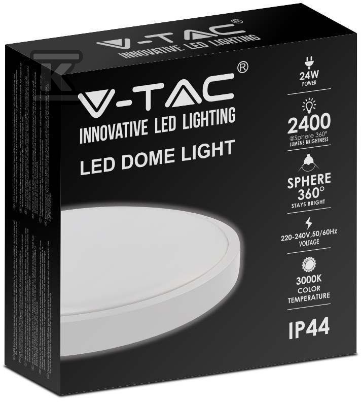 Plafon V-TAC 24W LED Okrągły IP44 30cm - 7618